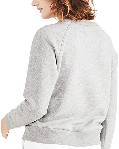 DOCKERS Women's Dockers® Women's Classic Fit Brushed Terry Icon Sweatshirt Heather Grey